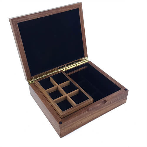 Tasmanian Blackwood Jewel Box Fitted With Half Tray